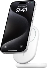 Belkin BoostCharge Magnetische, einklappbare, kabellose Ladestation mit Qi2 (15W) weiß