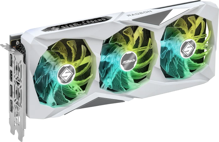 ASRock Radeon RX 7600 XT Steel Legend 16GB OC, RX7600XT SL 16GO, 16GB GDDR6, HDMI, 3x DP