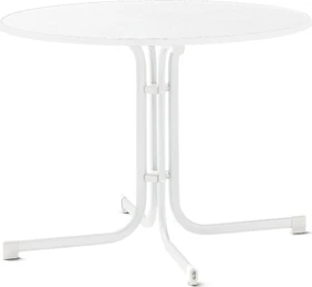 Sieger Boulevard mecalit-Pro Klapptisch 100cm weiß/marmordekor weiß