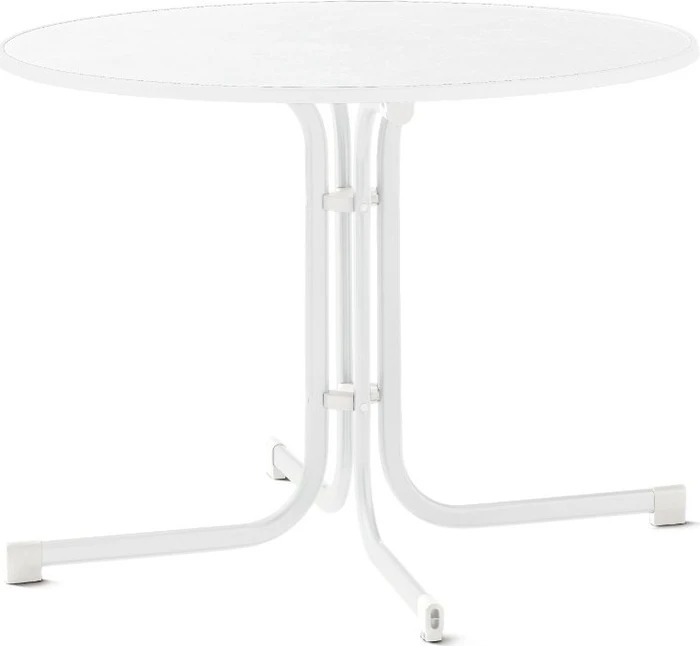 Sieger Boulevard mecalit-Pro Klapptisch 100cm weiß/marmordekor weiß