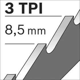 Bosch Professional S1141HM Endurance for Aerated Concrete Säbelsägeblatt, 225x1.25mm, 10 Stück