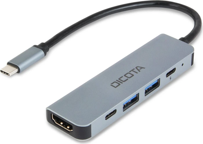Dicota USB-C 5-in-1 Video Hub 4K, USB-C 3.0 [Stecker]