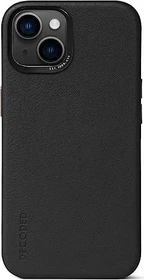 Decoded Leather Back Cover für Apple iPhone 14 Plus schwarz