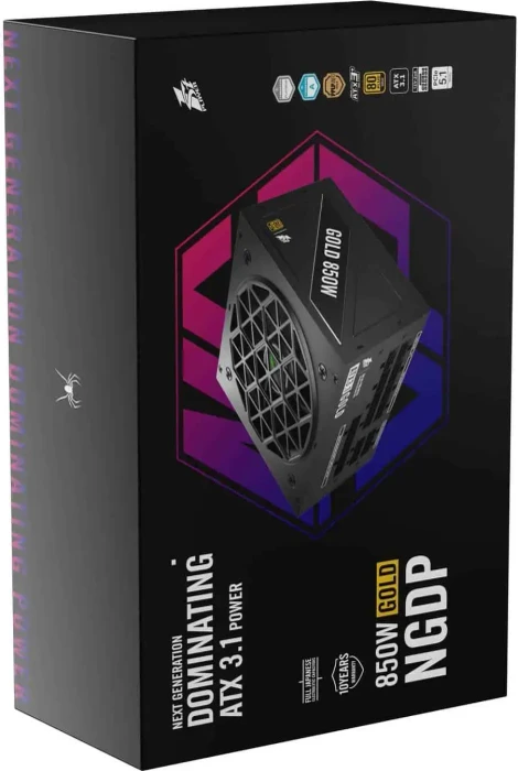 1st Player NGDP Gold schwarz 850W, ATX 3.1