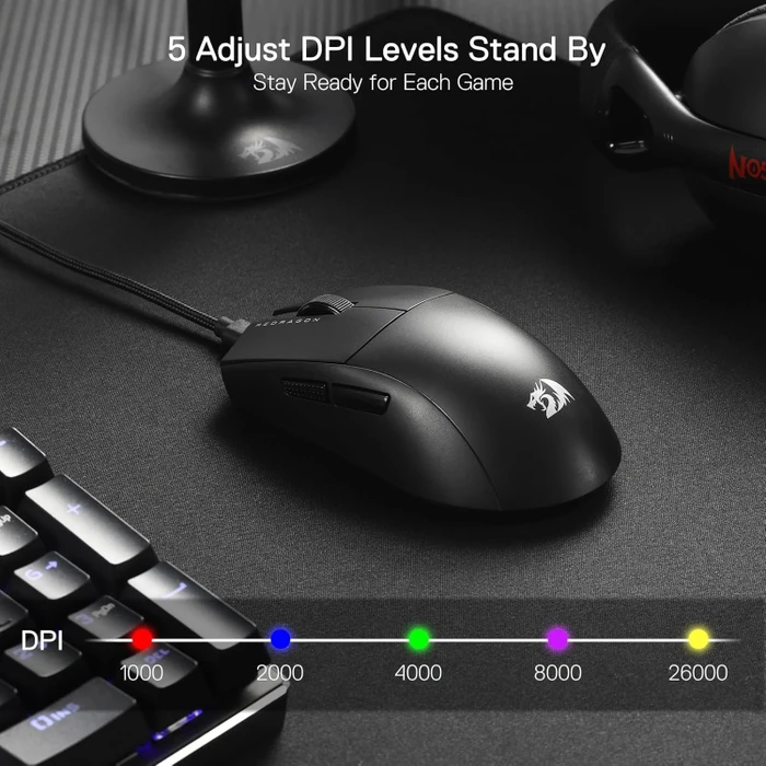 Redragon M996 K1NG 8K Ultra-Lightweight Wired Gaming Mouse schwarz, USB