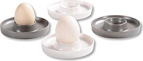 Kesper Eierbecher grau/weiß, 4 Stück