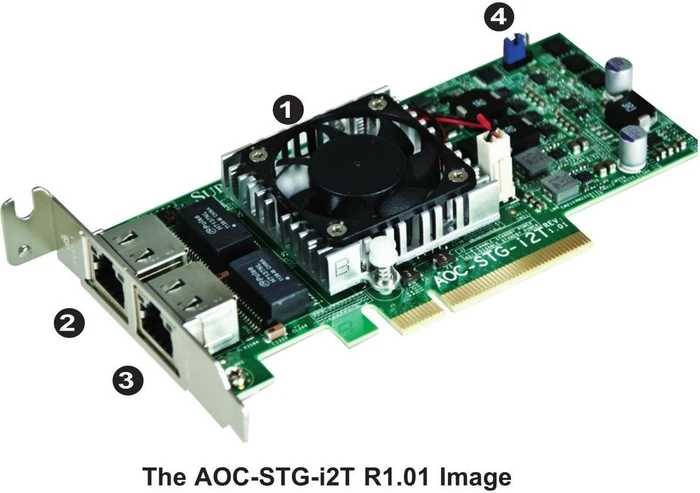 Supermicro 10G LAN-Adapter, 2x RJ-45, PCIe 2.1 x8