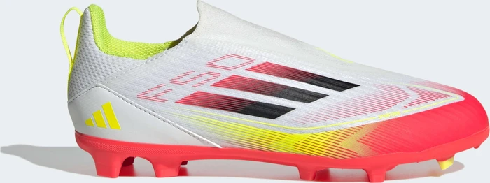 adidas F50 League Laceless FG/MG cloud white/core black/solar yellow (Junior)