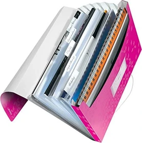 Leitz WOW Projektmappe, 6 Fächer, A4, pink