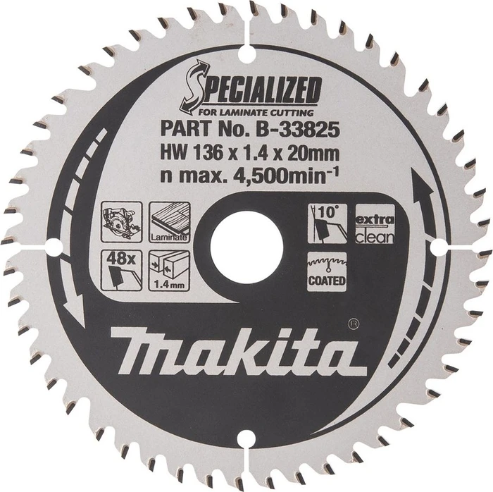 Makita Specialized Kreissägeblatt 48Z, 136x1.4x20mm, 1 Stück
