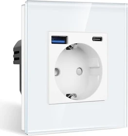 CNBINGO Einzelsteckdose mit 2× USB-Anschluss