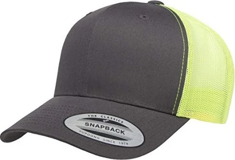 Flexfit YP Classics Retro Trucker 2-Tone Kappe charcoal/neon green