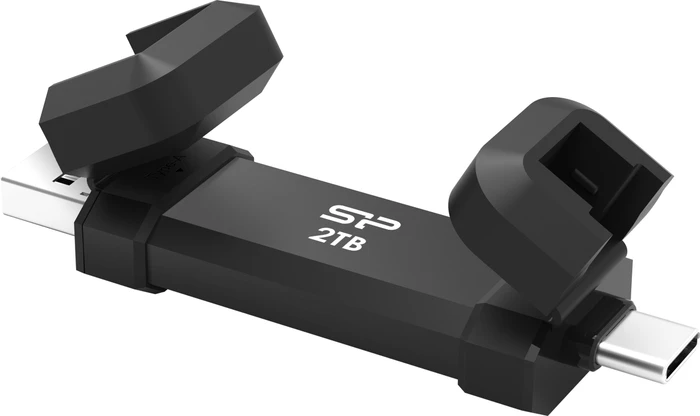 Silicon Power DS72 250GB schwarz, USB-A + USB-C, USB 3.2 Gen 2×1