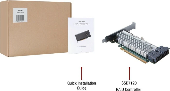 HighPoint NVMe RAID Controller, PCIe 3.0 x16