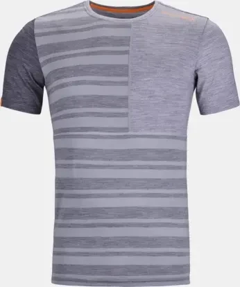 Ortovox 185 Rock'N'Wool Funktionsshirt kurzarm grey blend (Herren)