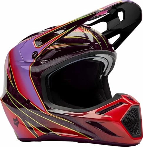 Fox Racing V3 RS Canvas violett/rot/schwarz/gelb