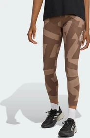 adidas Terrex Multi Printed Laufhose lang trace brown/earth strata (Damen)