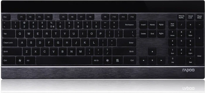 Rapoo Ultraslim Touch Keyboard E9270P schwarz, USB, DE