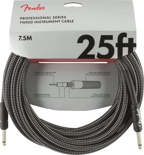 Fender Professional Series Instrument Cable Gray Tweed 7.5m