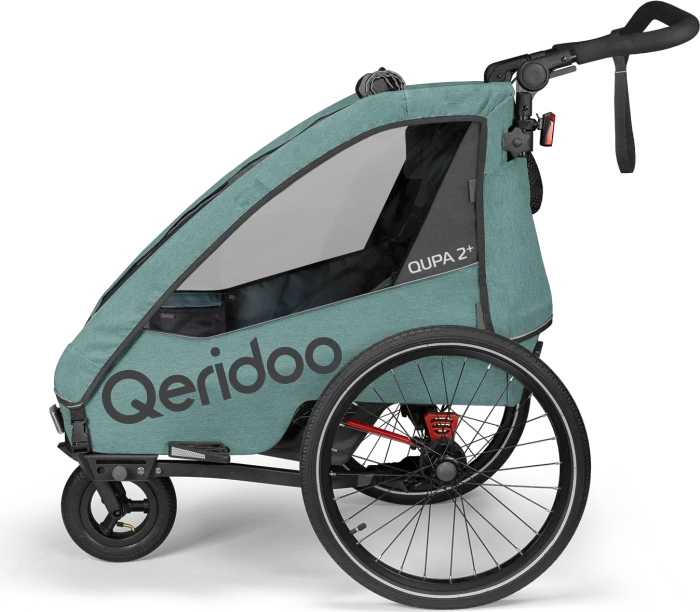 Qeridoo QUPA 2 Plus Fahrradanhänger mineral blue (Modell 2024)