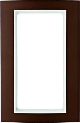 Berker B.3 Rahmen mit großem Ausschnitt Alu, braun/polarweiß matt