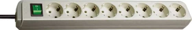 Brennenstuhl Eco-Line mit Schalter, 8-fach, 3m, grau