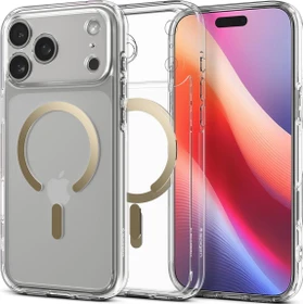 Spigen Ultra Hybrid (MagFit) für Apple iPhone 17 Pro Max clear gold