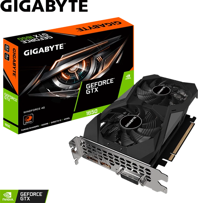 GIGABYTE GeForce GTX 1650 D6 Windforce 4G, 4GB GDDR6, DVI, HDMI, DP