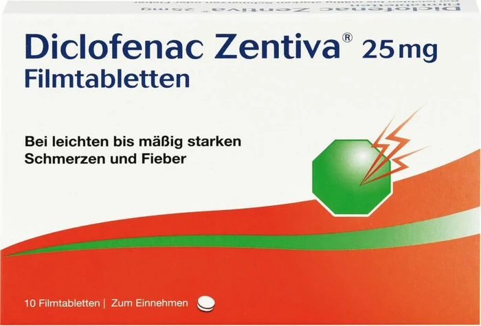 Diclofenac Zentiva 25mg Filmtabletten, 10 Stück