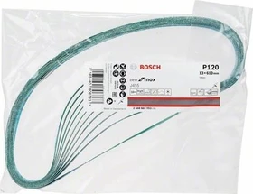 Bosch Professional J455 Best for Inox Schleifband K120, 13x610mm, 10 Stück