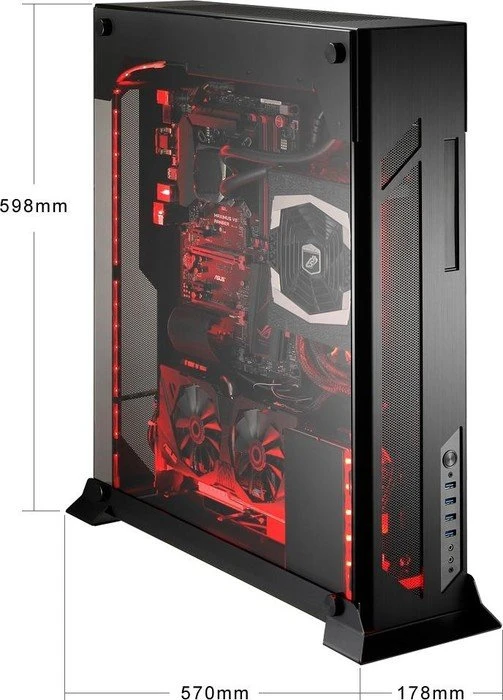 Lian Li PC-O7S schwarz, Glasfenster