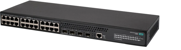 HPE FlexNetwork 5140 EI 24G Rackmount Gigabit Managed Switch, 24x RJ-45, 4x SFP+, 370W PoE+