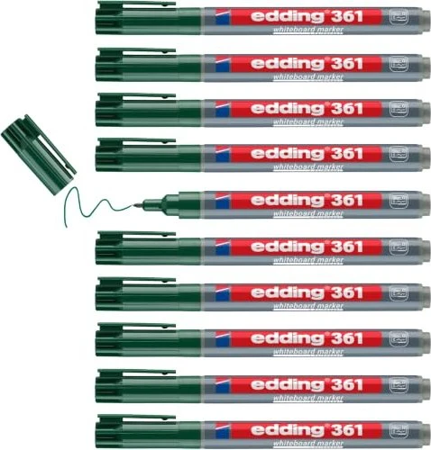 edding 361 Whiteboardmarker grün, 10er-Pack