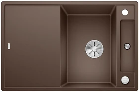 Blanco Axia III 45 S InFino Einbau Becken reversibel mit Ablauffernbedienung cafe inkl. Holzschneidebrett
