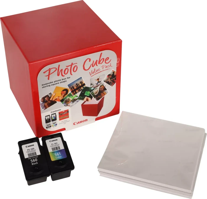Canon Tinte PG-560/CL-561 schwarz/dreifarbig Photo Cube rot