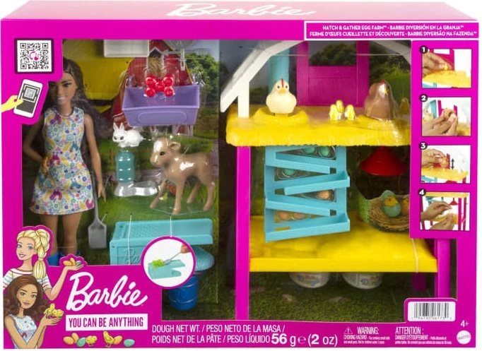 Mattel Barbie - Ich wäre gern... Barbie Hühnerhof und Spielset Petite