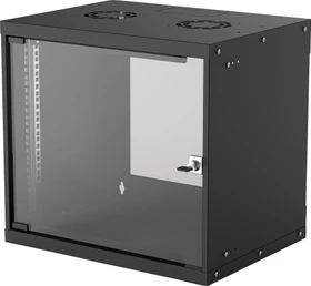 Intellinet Wandschrank 9HE, unmontiert, Sicherheitsglastür, IP2X, schwarz, 400mm tief