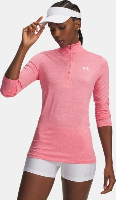 Under Armour Tech Twist Half Zip Funktionsshirt langarm bittersweet pink/white (Damen)