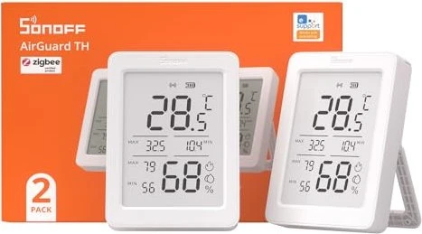 Sonoff AirGuard Thermo-Hygrometer, digital, 2 Stück
