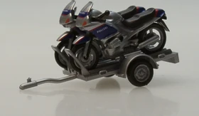 Herpa BMW Motorrad mit Anhänger Polizei Österreich