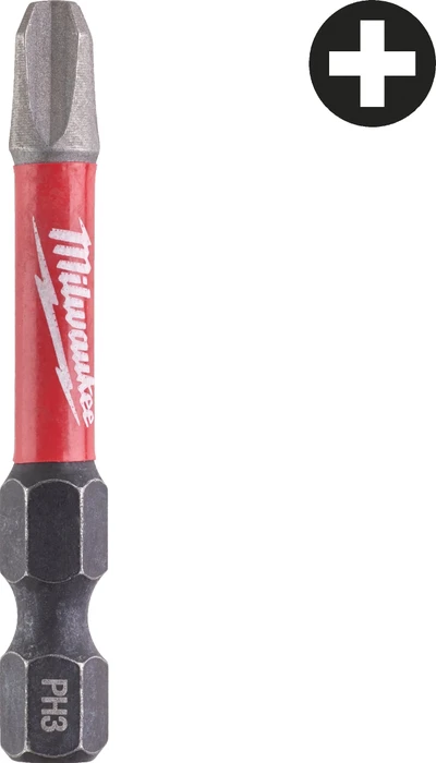 Milwaukee Shockwave Kreuzschlitz Bit 1/4", PH3x50mm, 1 Stück