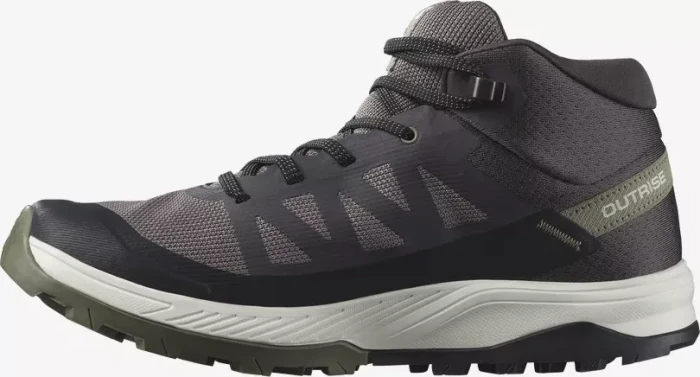 Salomon Outrise Mid GTX shale/black/deep lichen green (Damen)