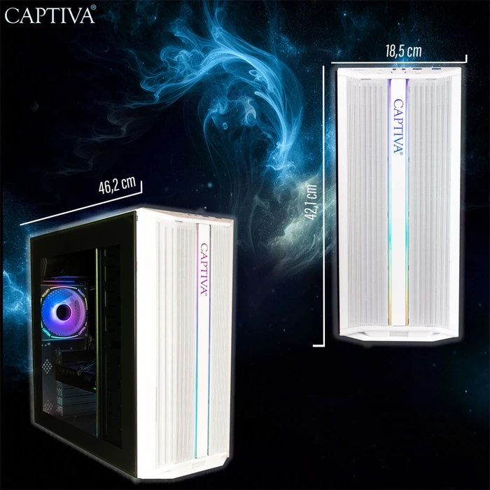 Captiva Entry Gaming R10-1673, Ryzen 5 5500, 8GB RAM, 1TB SSD, Arc B580 Graphics