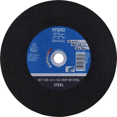 Pferd 80 T 350-3.0 L SG CHOP HD STEEL/25.4 Trennscheibe, 350x3x25.4mm, 10 Stück