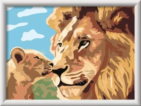 Ravensburger Malen nach Zahlen Löwe mit Baby
