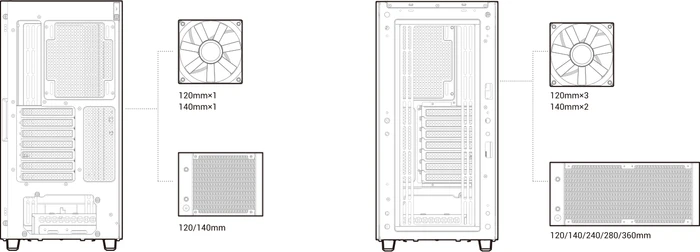DeepCool CH510, schwarz, Glasfenster