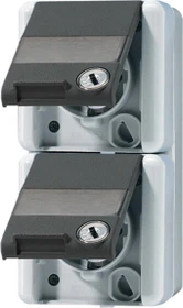 Jung WG 800 SCHUKO Zweifach-Steckdose senkrecht 16A 250V