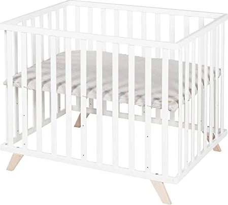 roba Laufgitter Lil Planet inkl. grauer Laufgittereinlage 72.5x98cm weiß