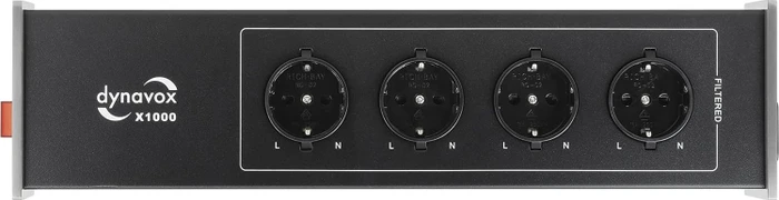 Dynavox HiFi-Steckdosenleiste X1000, 4-fach, 1.5m, silber/schwarz