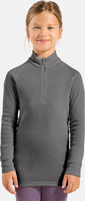 Odlo Active Warm Eco Half-Zip Funktionsshirt langarm steel grey melange (Junior)